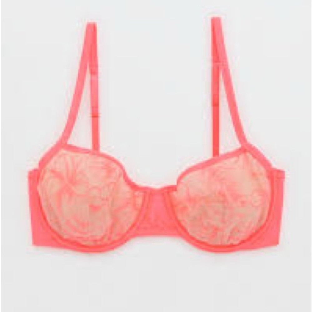 Aerie Coral Lace Bra